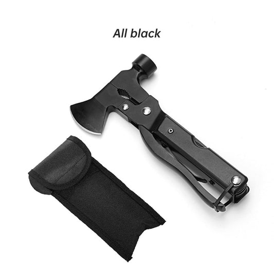 Multifunctional Camping Axe Hammer | Folding Survival Tool for Tent Stakes, Emergency, and Vehicle Rescue