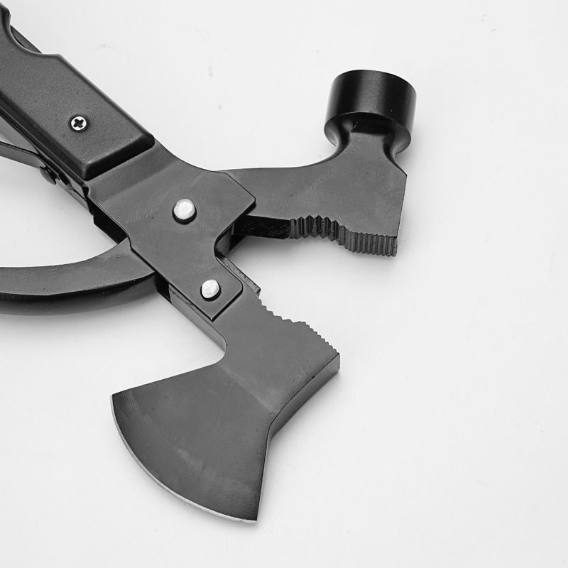 Multifunctional Camping Axe Hammer | Folding Survival Tool for Tent Stakes, Emergency, and Vehicle Rescue