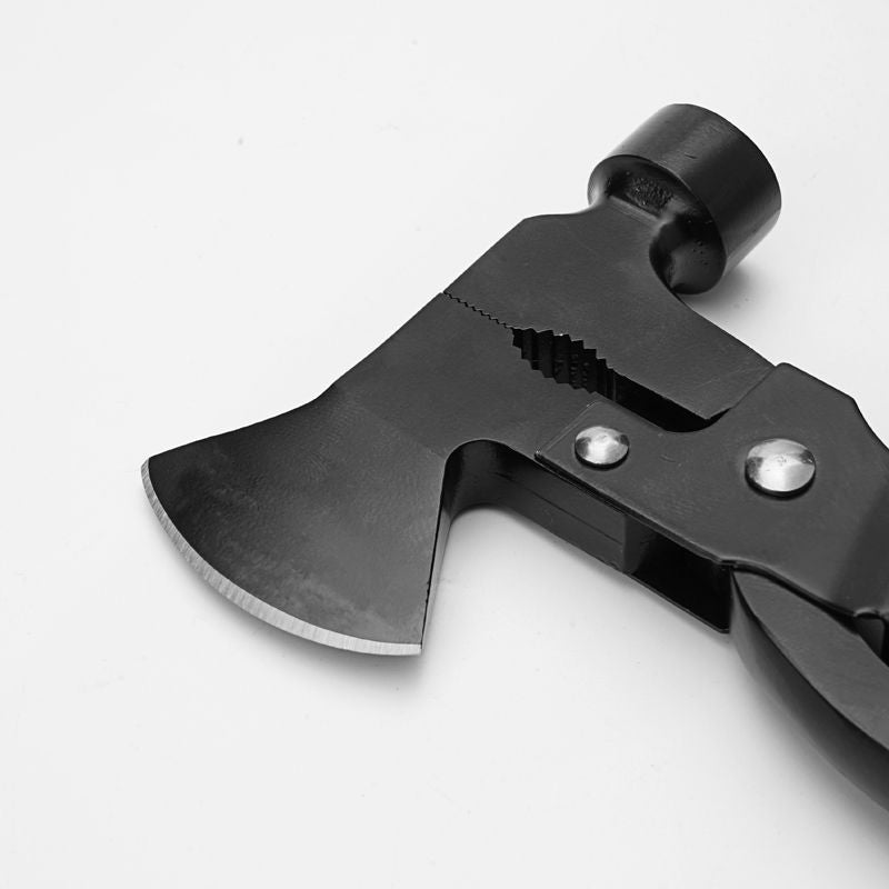 Multifunctional Camping Axe Hammer | Folding Survival Tool for Tent Stakes, Emergency, and Vehicle Rescue