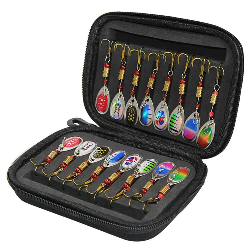 16-Piece Metal Spoon Spinner Lure Set | for Pike and Bass Fishing