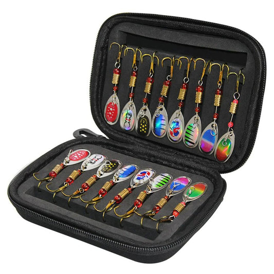 16-Piece Metal Spoon Spinner Lure Set | for Pike and Bass Fishing